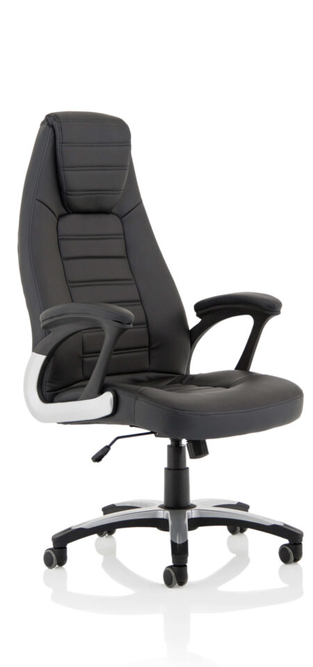 Cityscape High Back Black Leather Executive Office Chair