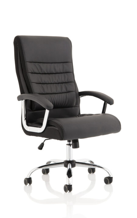 Branton High Back Black Leather Executive Office Chair with Arms