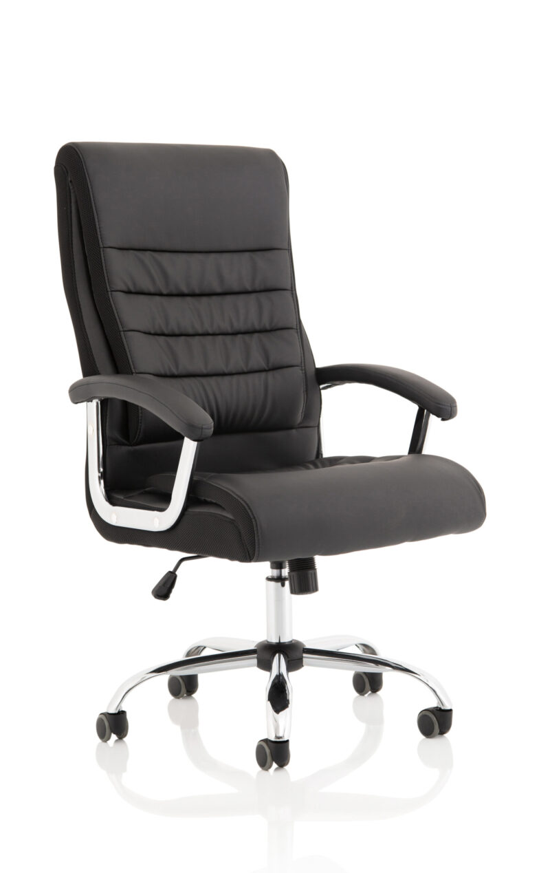 Branton High Back Black Leather Executive Office Chair with Arms