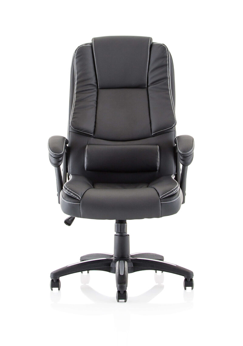 Fargo High Back Black Leather Executive Office Chair with Arms - Image 2