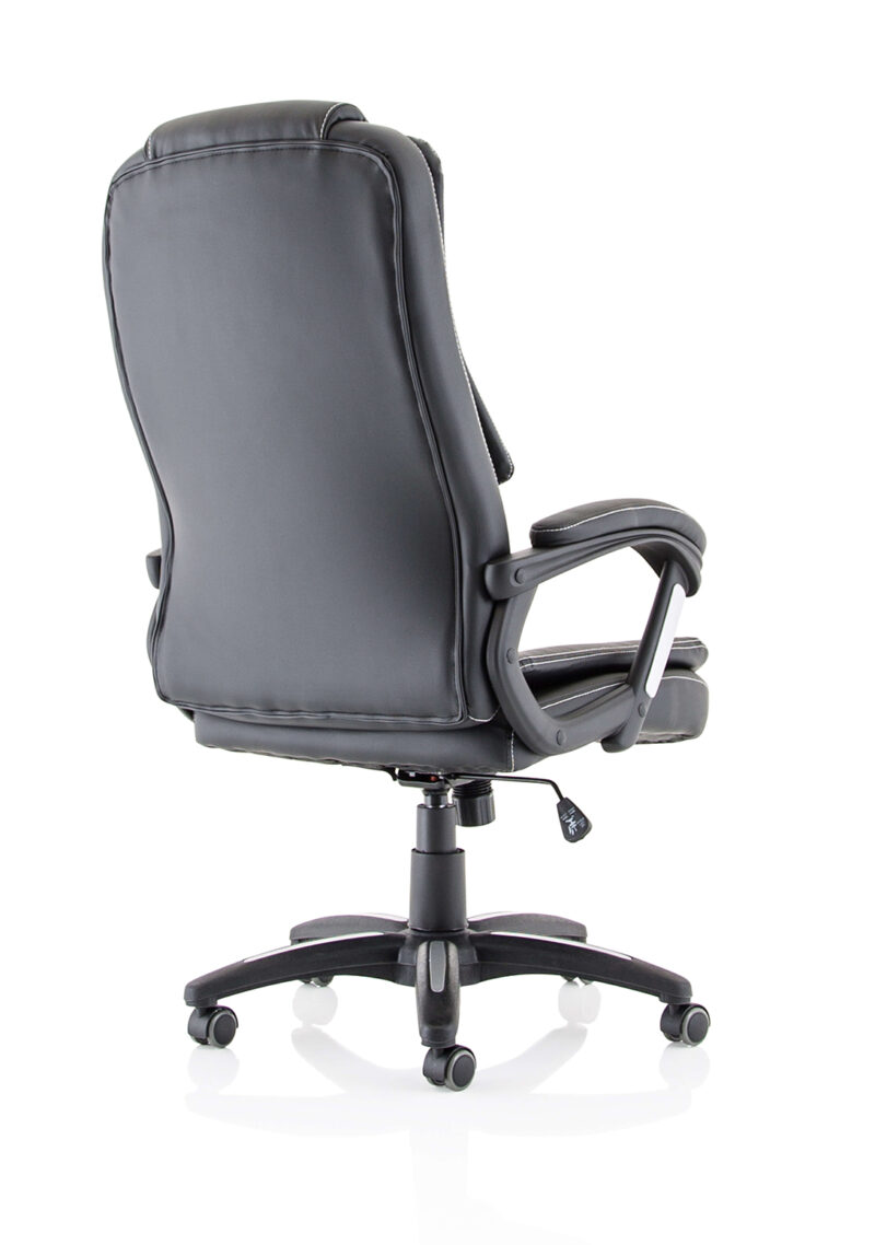 Fargo High Back Black Leather Executive Office Chair with Arms - Image 7