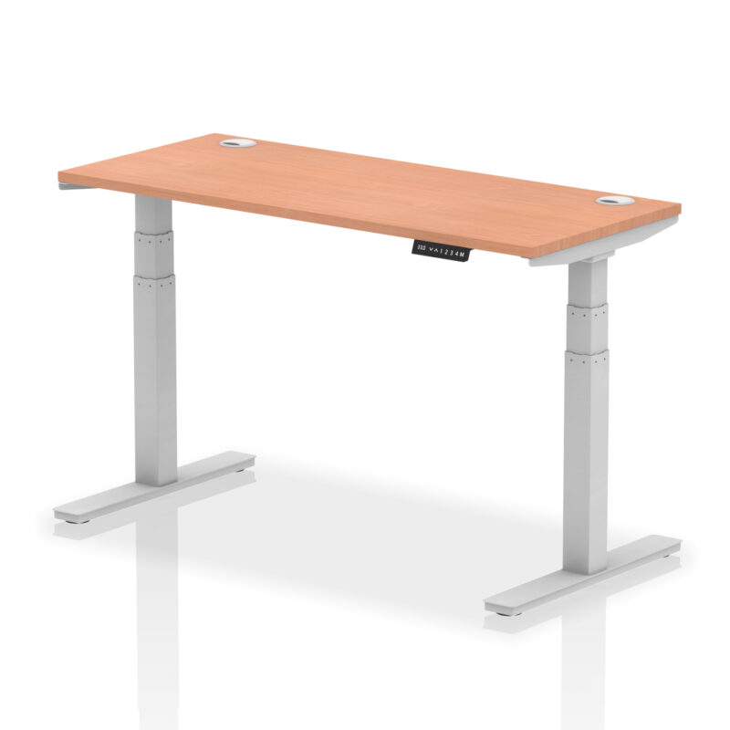 Breeze Height Adjustable Slimline Desk With Cable Ports - Image 39