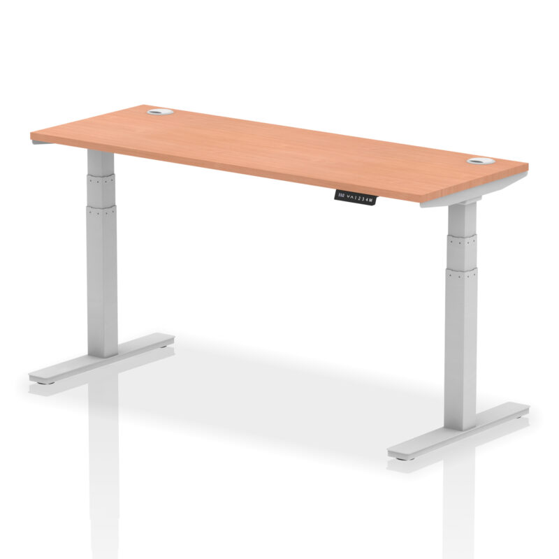 Breeze Height Adjustable Slimline Desk With Cable Ports - Image 75