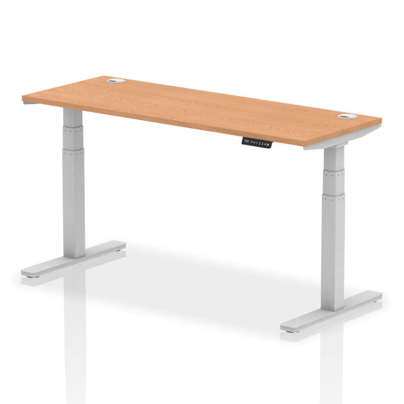 Breeze Height Adjustable Slimline Desk With Cable Ports - Image 93