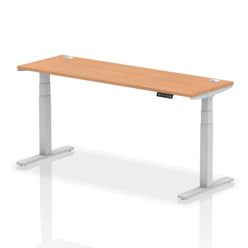 Breeze Height Adjustable Slimline Desk With Cable Ports - Image 129