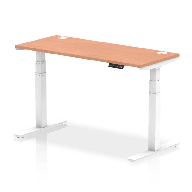 Breeze Height Adjustable Slimline Desk With Cable Ports - Image 41