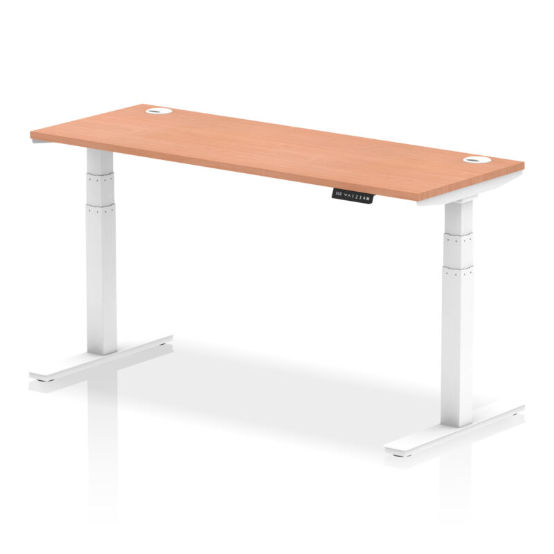 Breeze Height Adjustable Slimline Desk With Cable Ports - Image 77