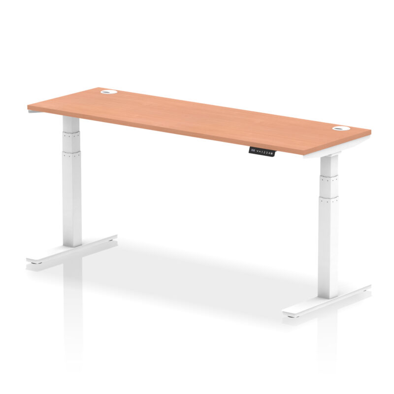 Breeze Height Adjustable Slimline Desk With Cable Ports - Image 113