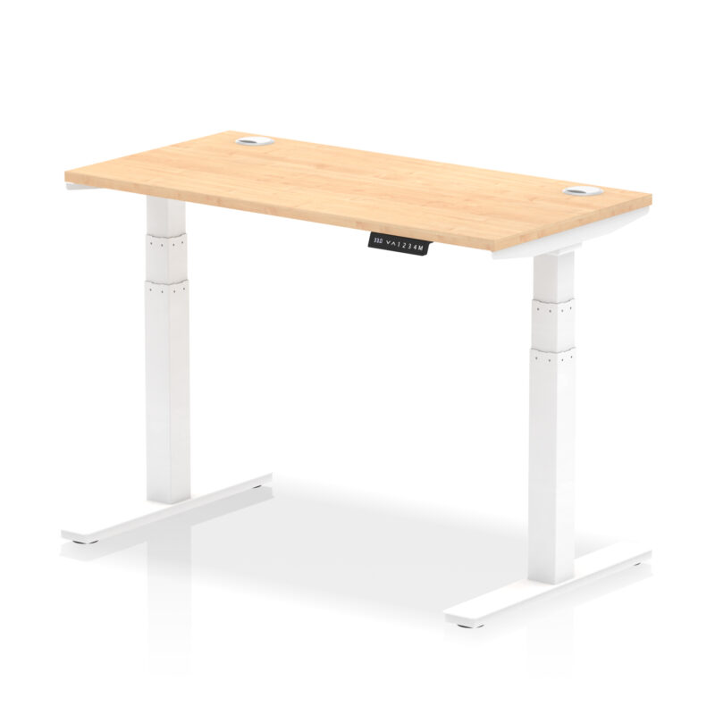 Breeze Height Adjustable Slimline Desk With Cable Ports - Image 17