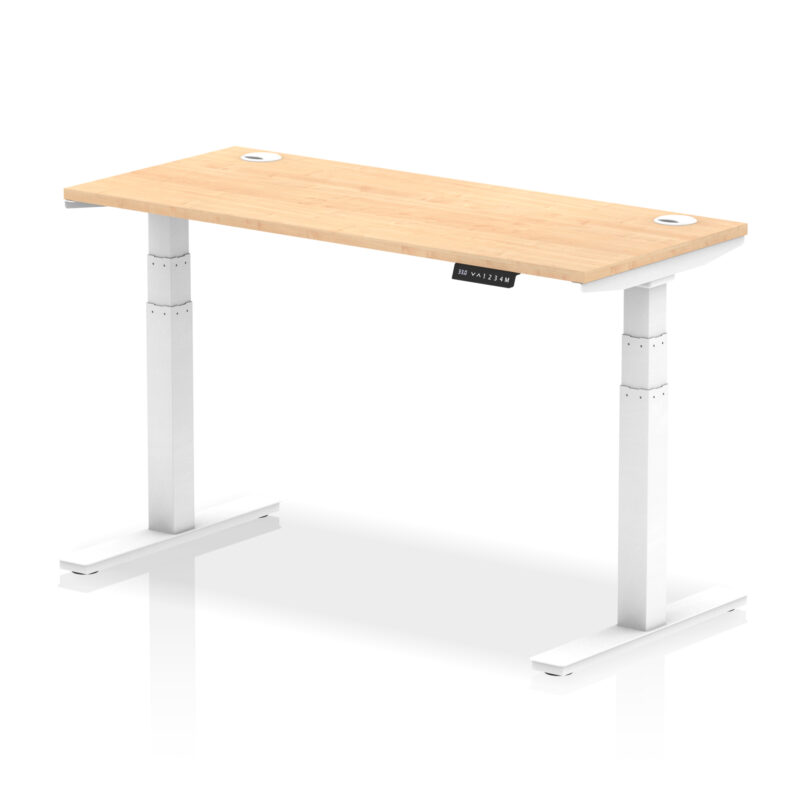 Breeze Height Adjustable Slimline Desk With Cable Ports - Image 53