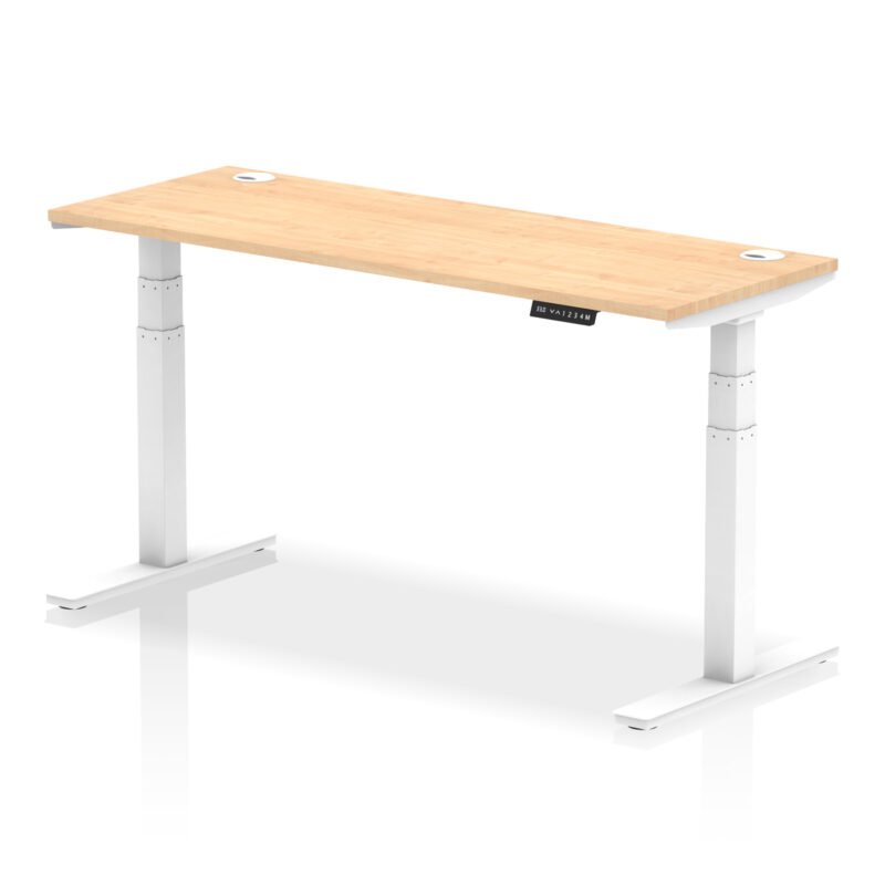 Breeze Height Adjustable Slimline Desk With Cable Ports - Image 89