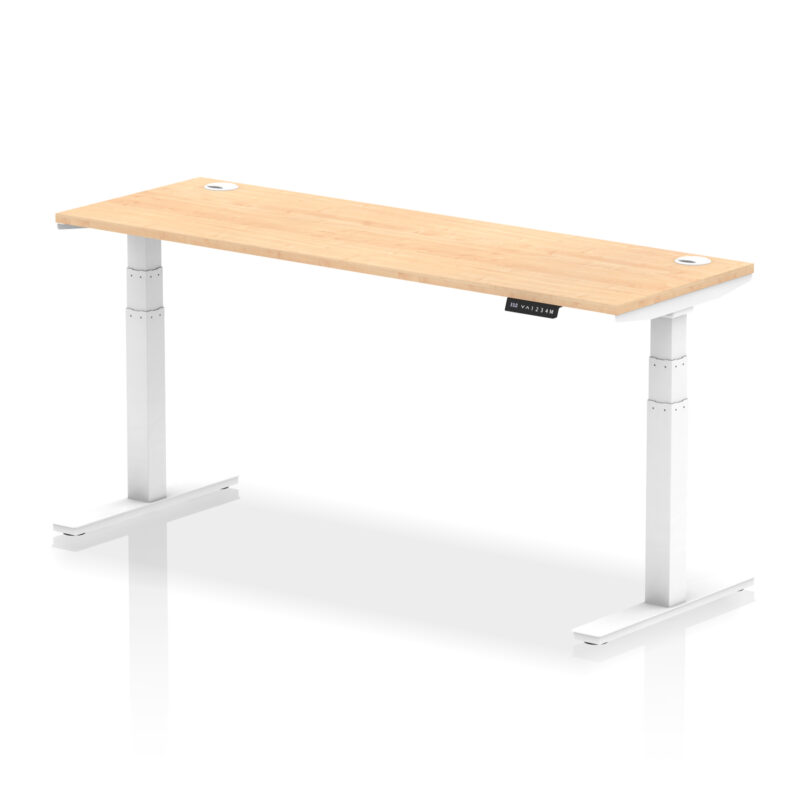 Breeze Height Adjustable Slimline Desk With Cable Ports - Image 125