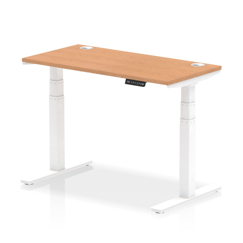 Breeze Height Adjustable Slimline Desk With Cable Ports - Image 23