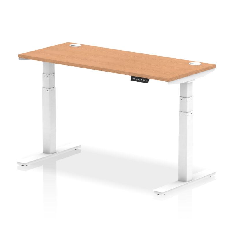 Breeze Height Adjustable Slimline Desk With Cable Ports - Image 59