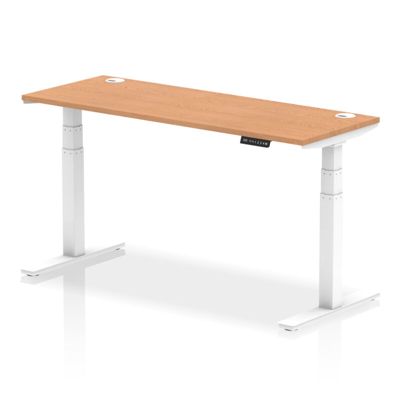 Breeze Height Adjustable Slimline Desk With Cable Ports - Image 95