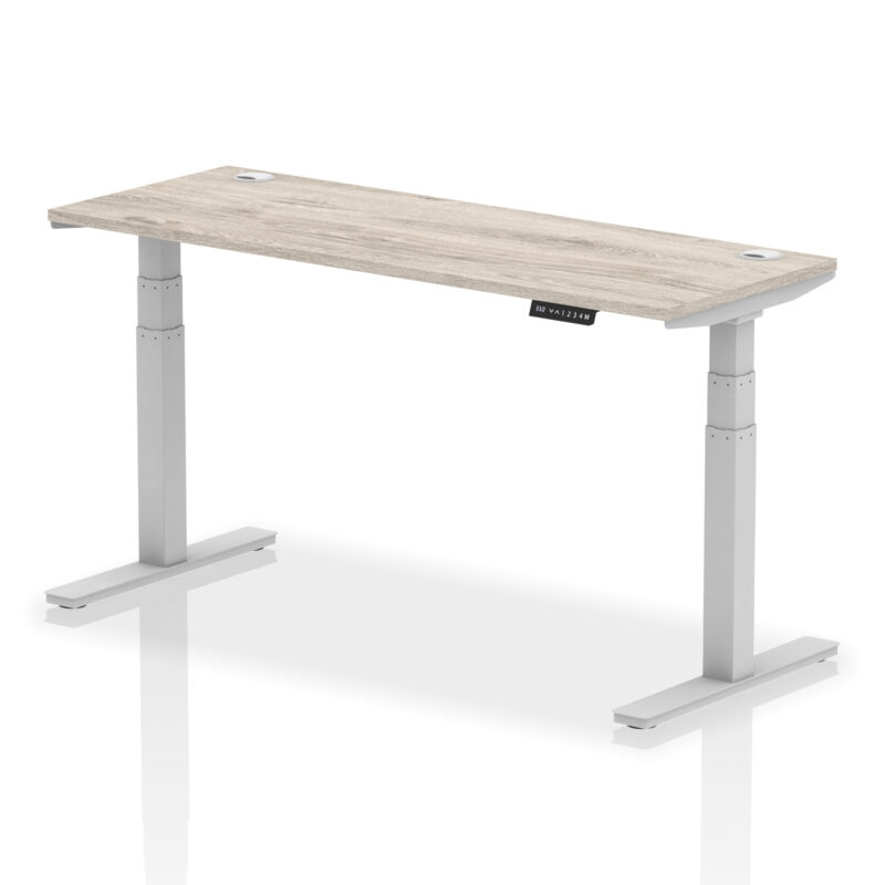 Breeze Height Adjustable Slimline Desk With Cable Ports - Image 81