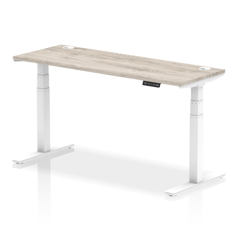 Breeze Height Adjustable Slimline Desk With Cable Ports - Image 83