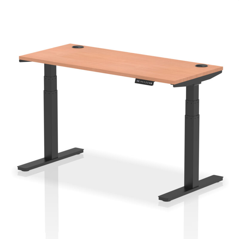 Breeze Height Adjustable Slimline Desk With Cable Ports - Image 37