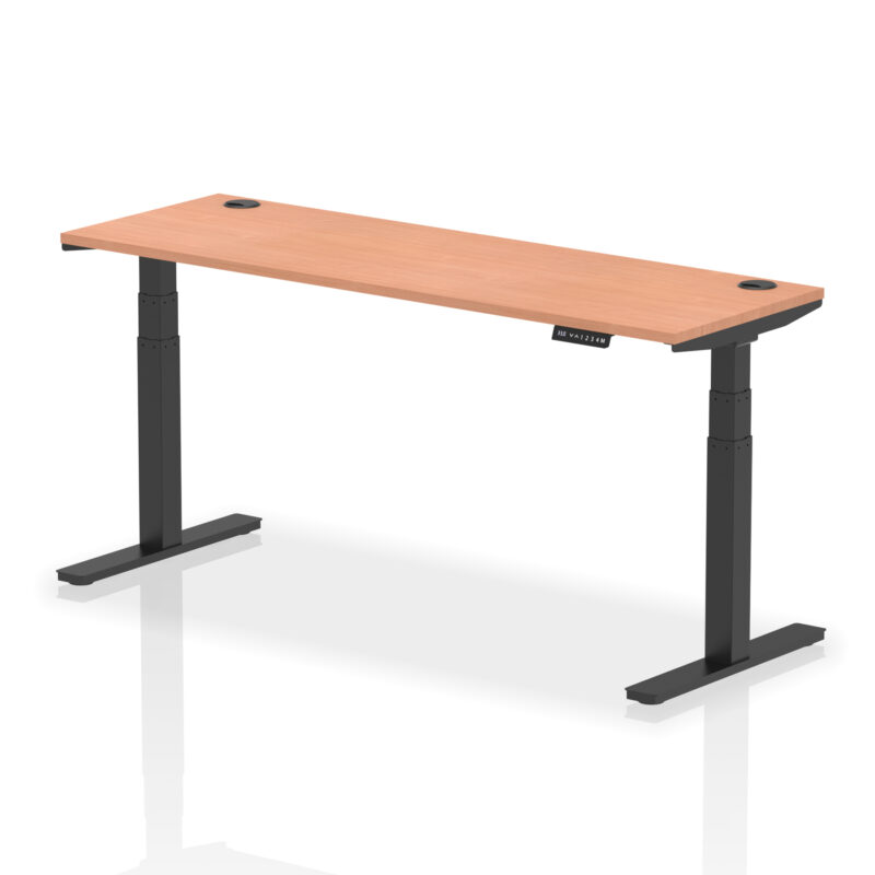 Breeze Height Adjustable Slimline Desk With Cable Ports - Image 109