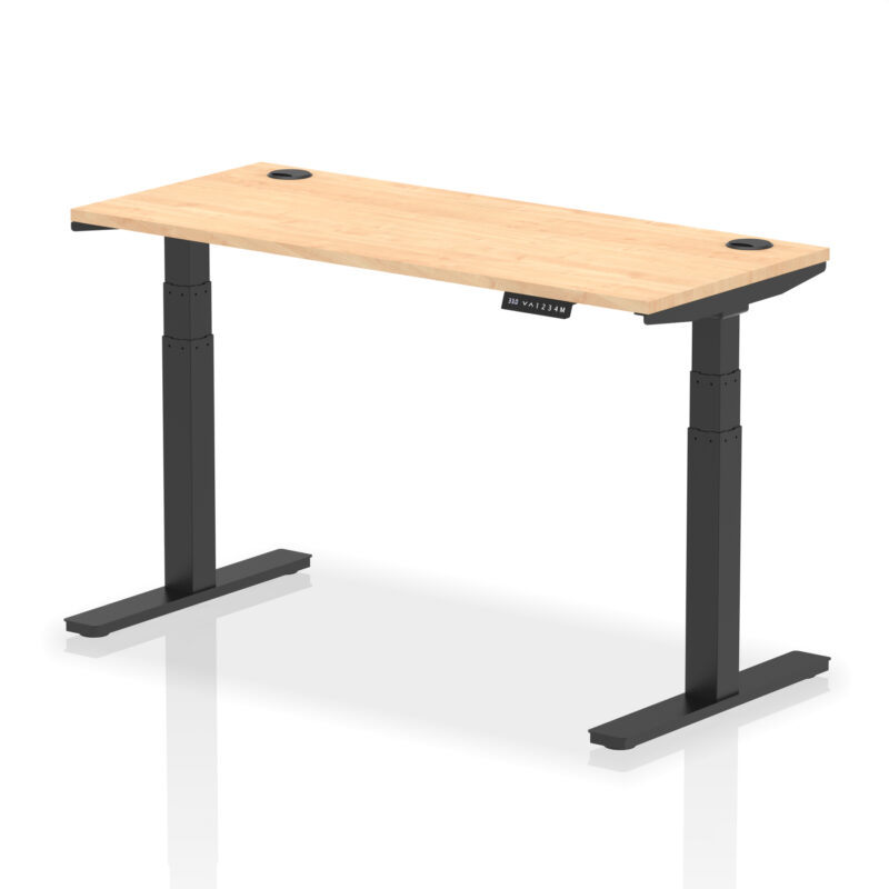 Breeze Height Adjustable Slimline Desk With Cable Ports - Image 49