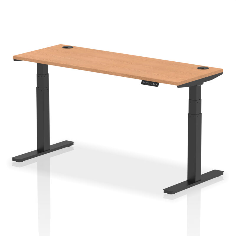 Breeze Height Adjustable Slimline Desk With Cable Ports - Image 91