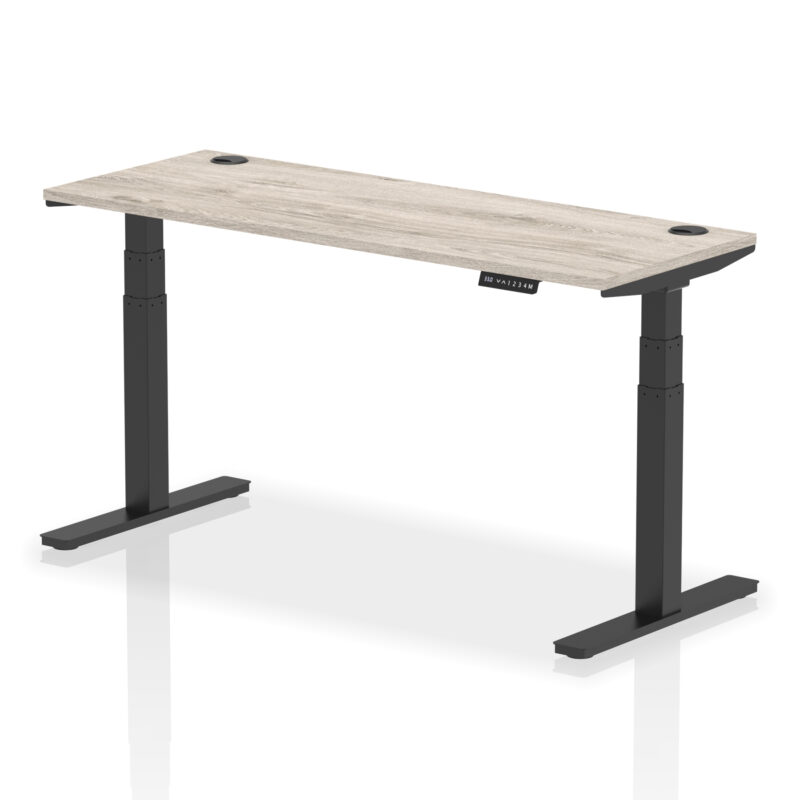 Breeze Height Adjustable Slimline Desk With Cable Ports - Image 79