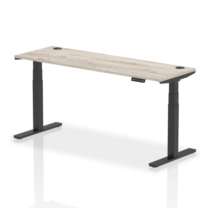 Breeze Height Adjustable Slimline Desk With Cable Ports - Image 115