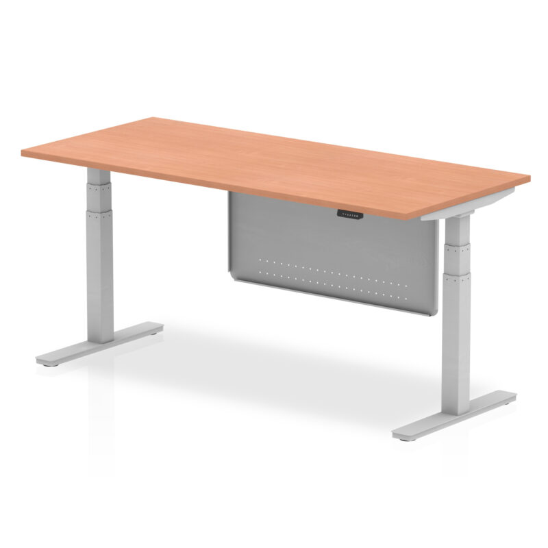 Breeze Height Adjustable Desk without Cable Ports with Steel Modesty Panel - Image 56