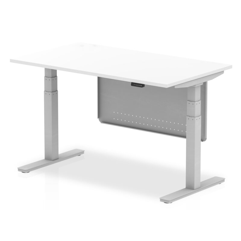 Breeze Height Adjustable Desk without Cable Ports with Steel Modesty Panel - Image 35