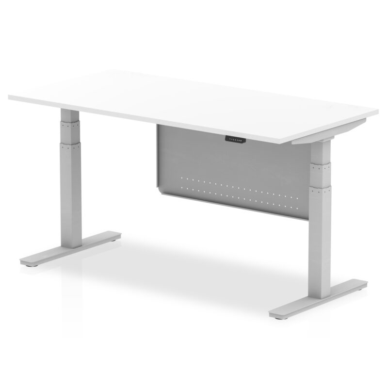 Breeze Height Adjustable Desk without Cable Ports with Steel Modesty Panel - Image 53