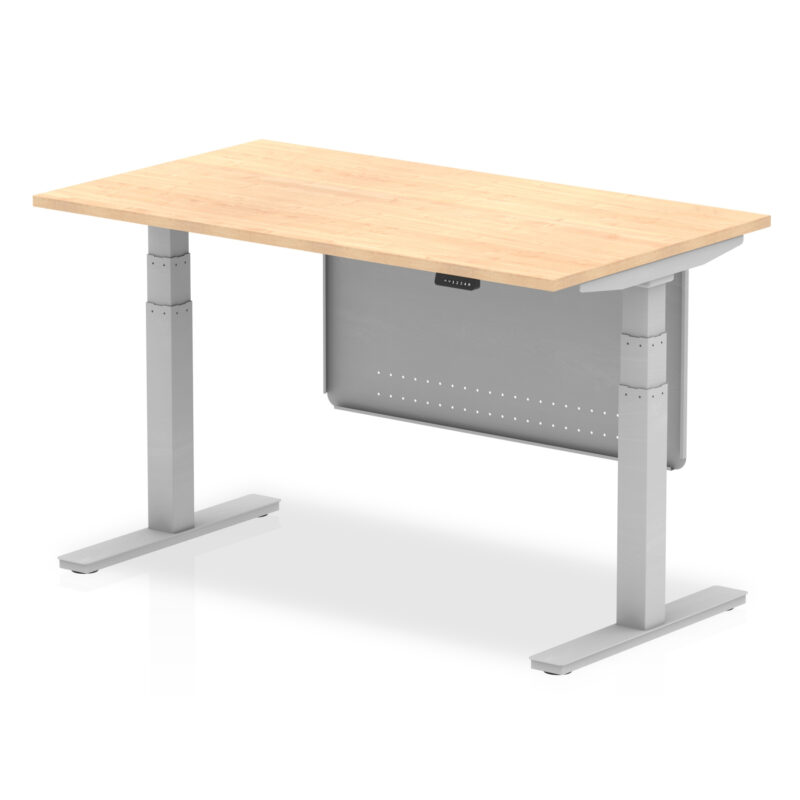 Breeze Height Adjustable Desk without Cable Ports with Steel Modesty Panel - Image 26