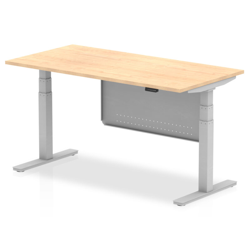 Breeze Height Adjustable Desk without Cable Ports with Steel Modesty Panel - Image 44
