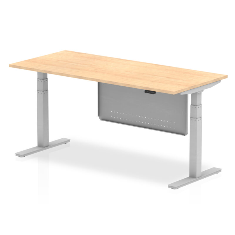 Breeze Height Adjustable Desk without Cable Ports with Steel Modesty Panel - Image 62
