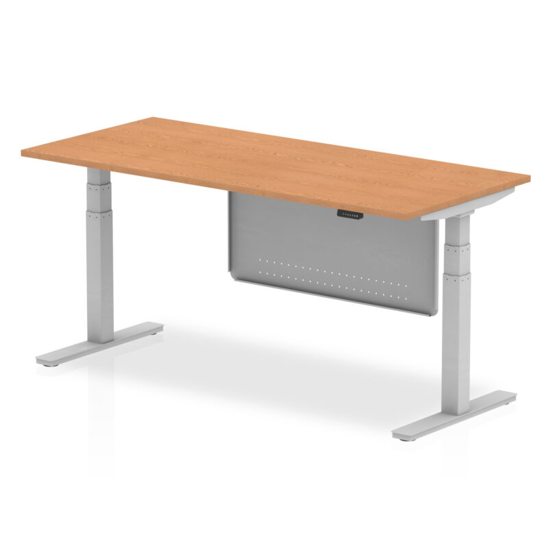Breeze Height Adjustable Desk without Cable Ports with Steel Modesty Panel - Image 65