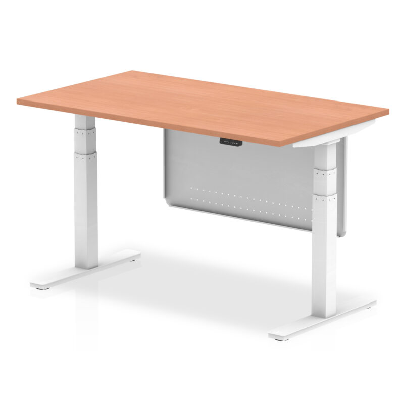 Breeze Height Adjustable Desk without Cable Ports with Steel Modesty Panel - Image 21