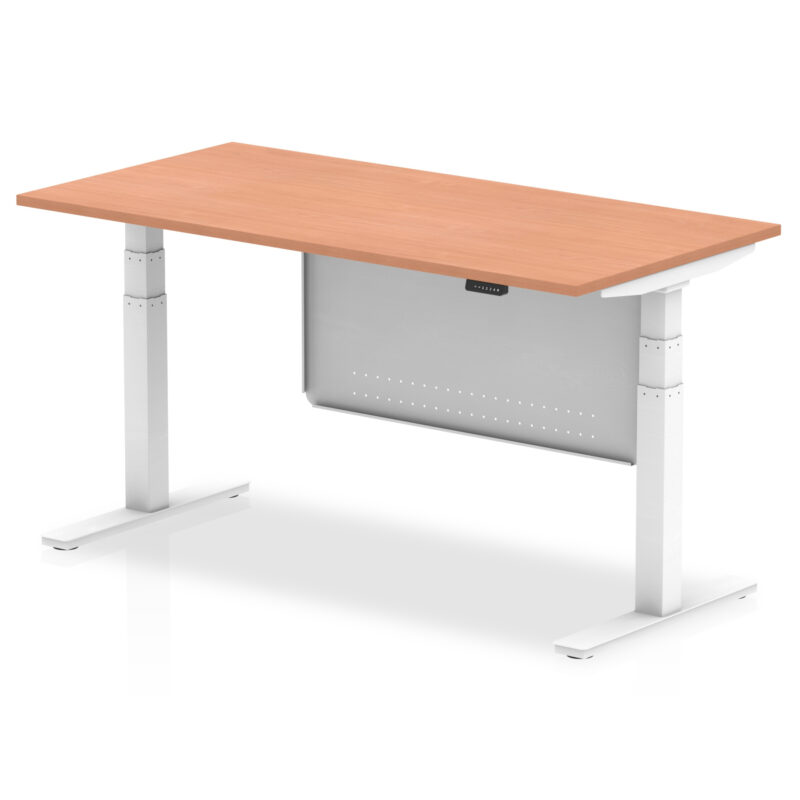 Breeze Height Adjustable Desk without Cable Ports with Steel Modesty Panel - Image 39