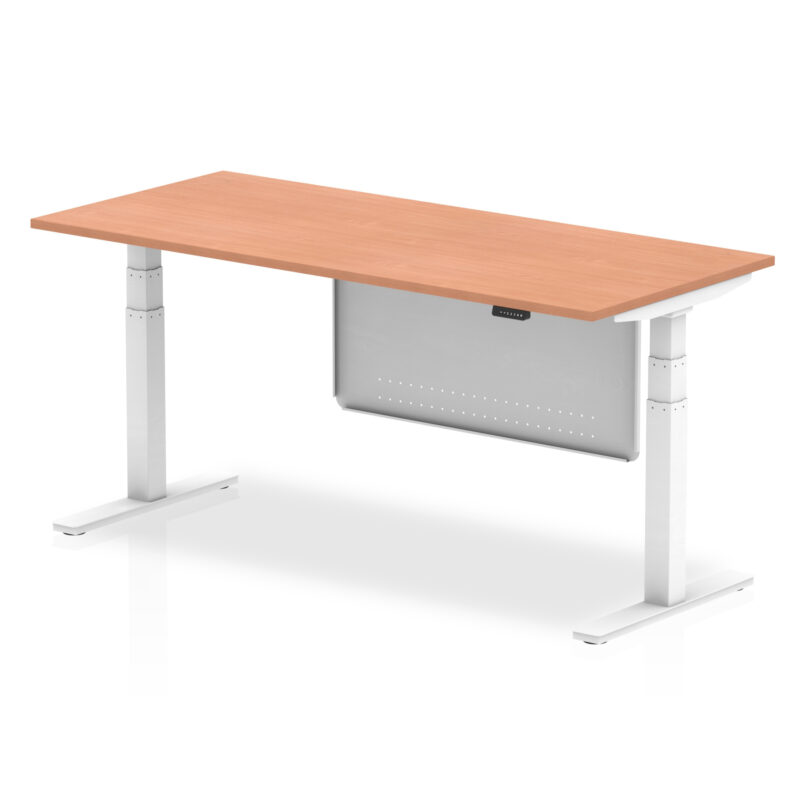 Breeze Height Adjustable Desk without Cable Ports with Steel Modesty Panel - Image 57