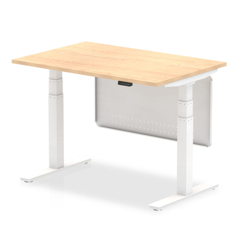 Breeze Height Adjustable Desk without Cable Ports with Steel Modesty Panel - Image 9