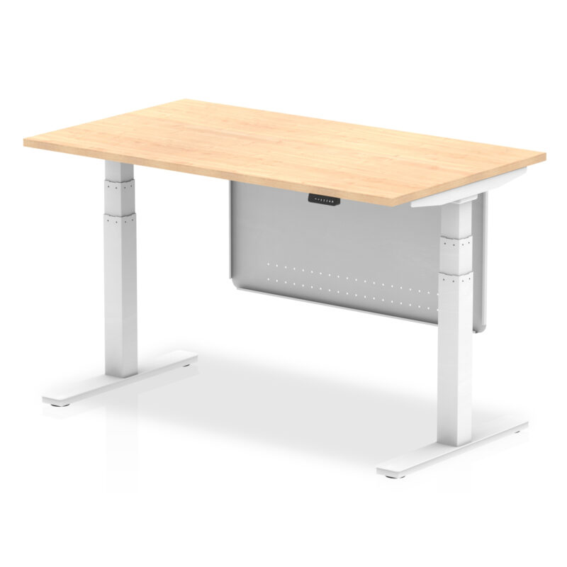 Breeze Height Adjustable Desk without Cable Ports with Steel Modesty Panel - Image 27