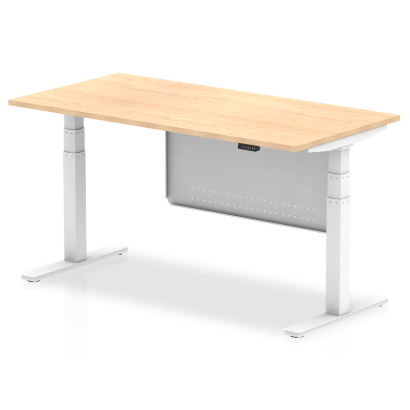 Breeze Height Adjustable Desk without Cable Ports with Steel Modesty Panel - Image 45
