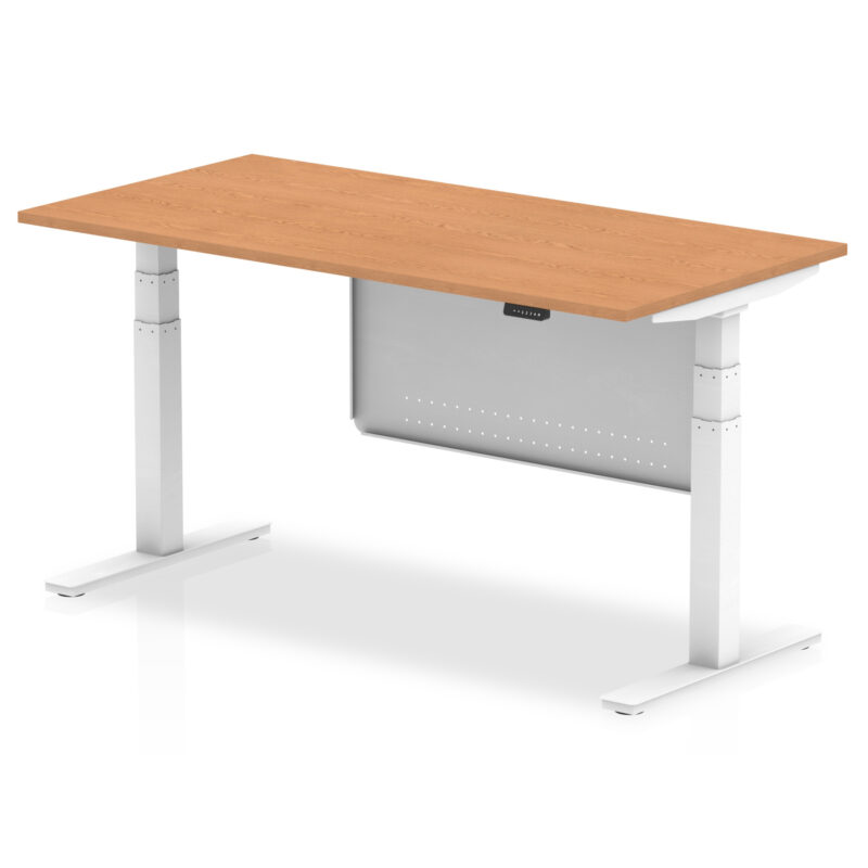 Breeze Height Adjustable Desk without Cable Ports with Steel Modesty Panel - Image 48