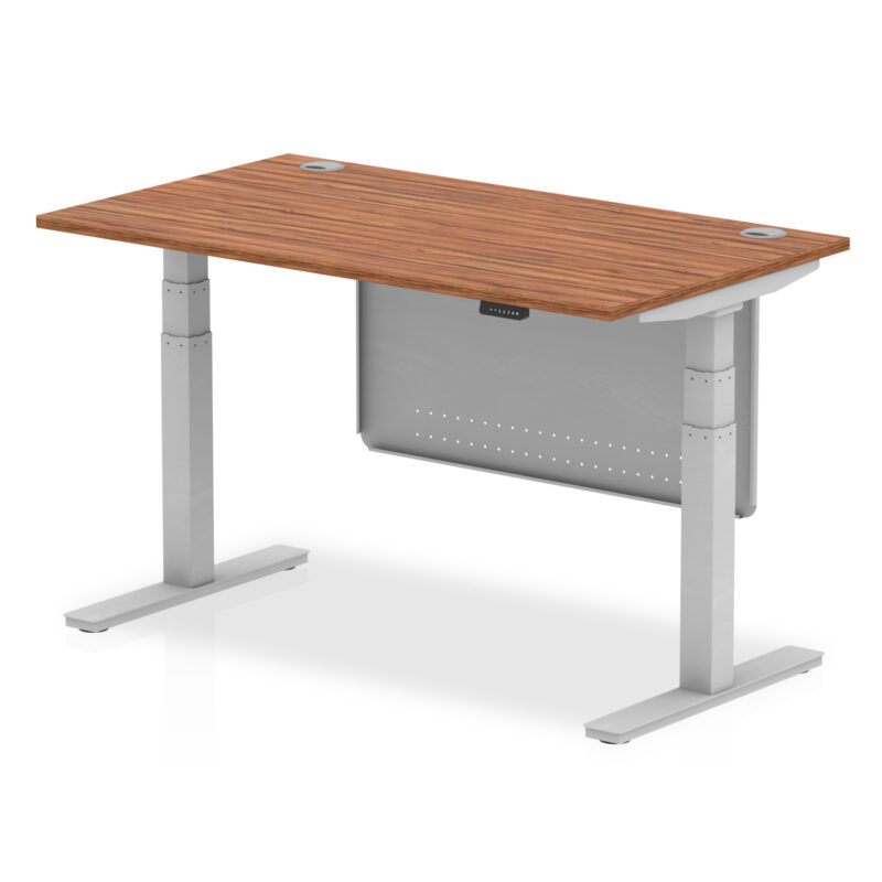 Breeze Height Adjustable Desk With Cable Ports With Steel Modesty Panel - Image 32