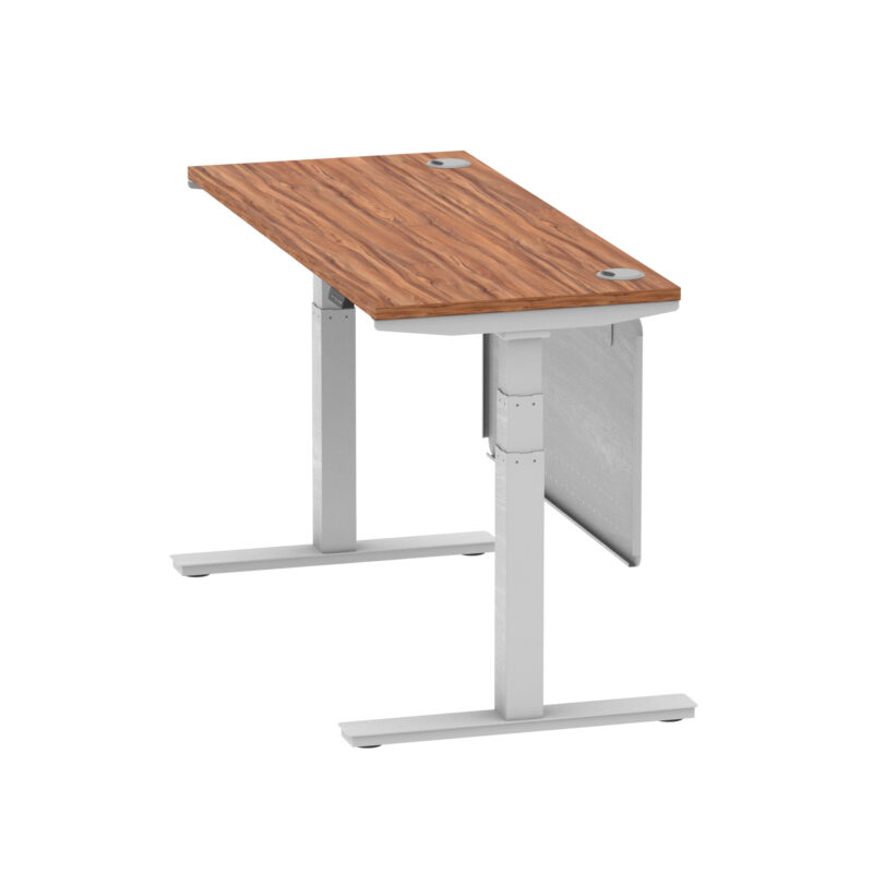Breeze Height Adjustable Slimline Desk With Cable Ports With Steel Modesty Panel - Image 52