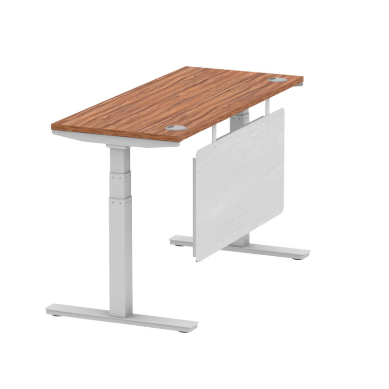 Breeze Height Adjustable Slimline Desk With Cable Ports With Steel Modesty Panel - Image 53