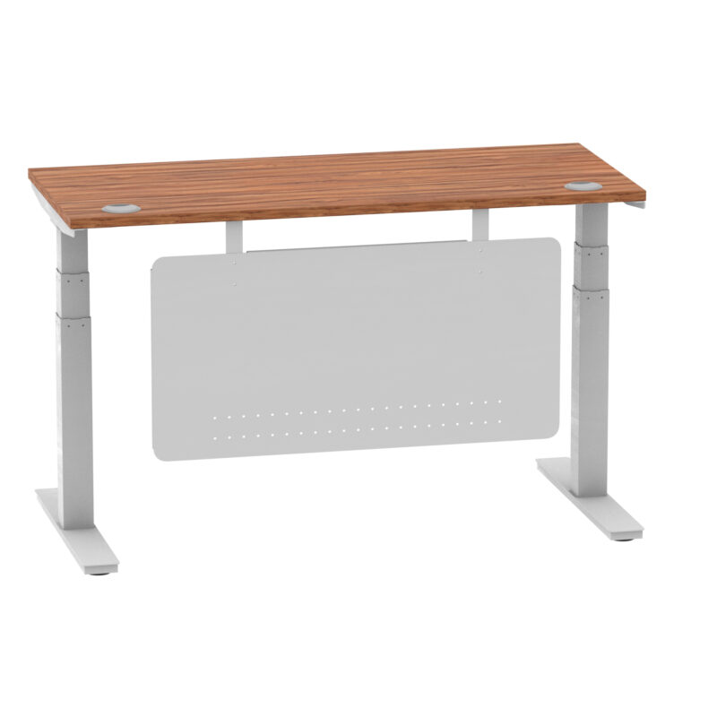Breeze Height Adjustable Slimline Desk With Cable Ports With Steel Modesty Panel - Image 54