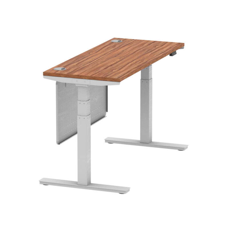 Breeze Height Adjustable Slimline Desk With Cable Ports With Steel Modesty Panel - Image 57