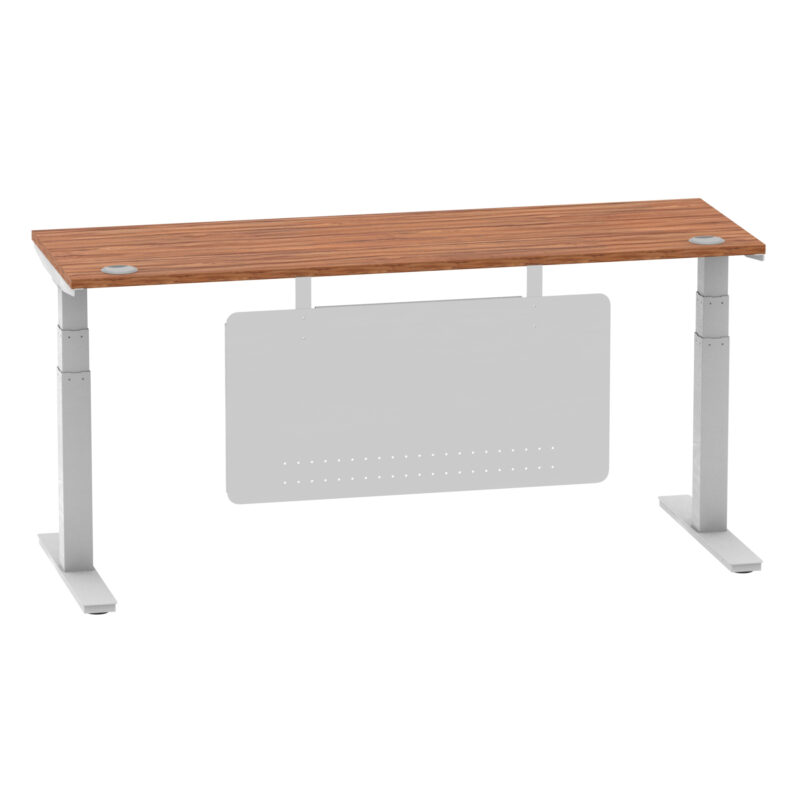 Breeze Height Adjustable Slimline Desk With Cable Ports With Steel Modesty Panel - Image 216