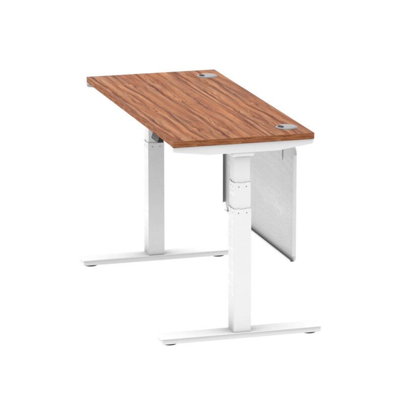 Breeze Height Adjustable Slimline Desk With Cable Ports With Steel Modesty Panel - Image 60
