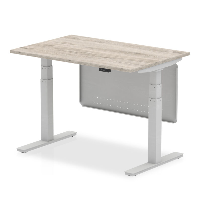 Breeze Height Adjustable Desk without Cable Ports with Steel Modesty Panel - Image 5