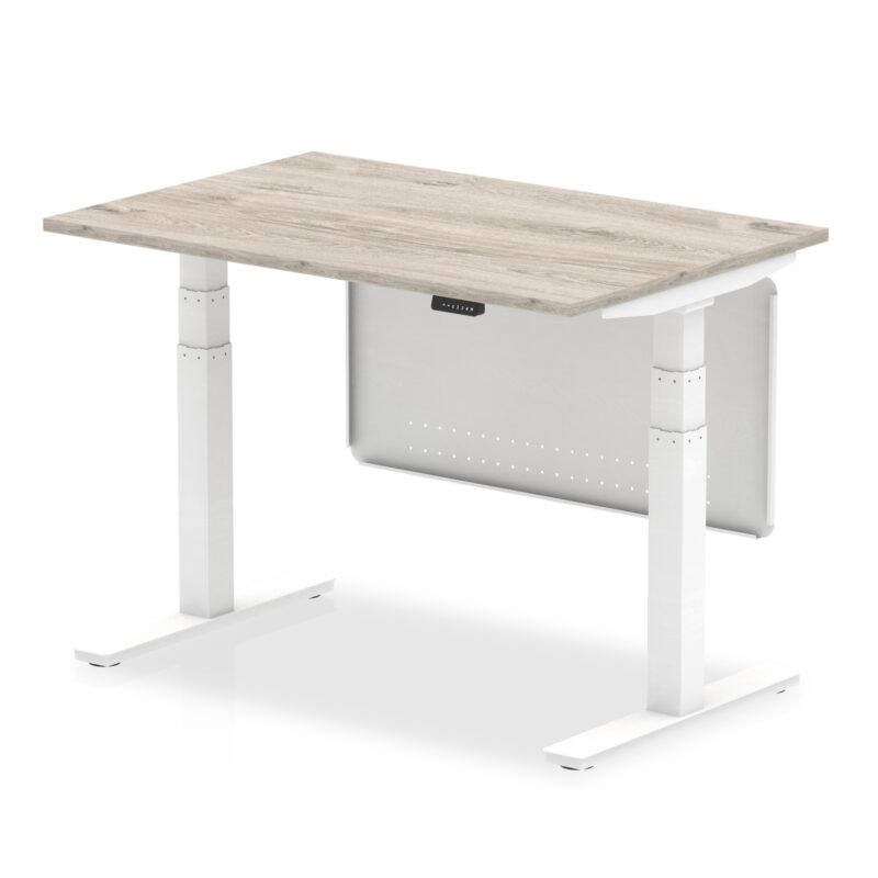 Breeze Height Adjustable Desk without Cable Ports with Steel Modesty Panel - Image 6